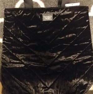Velvet Victoria's Secret Black Velvet Tote Bag